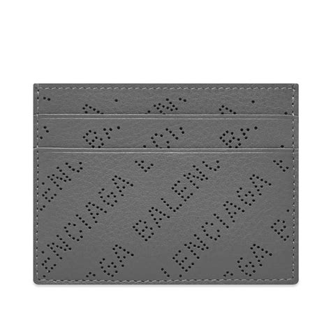 Balenciaga Perforated Logo Cardholder .